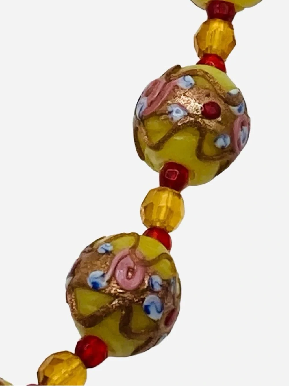Vintage Italian Wedding Cake Bead Choker Necklace Art Deco 1930’s